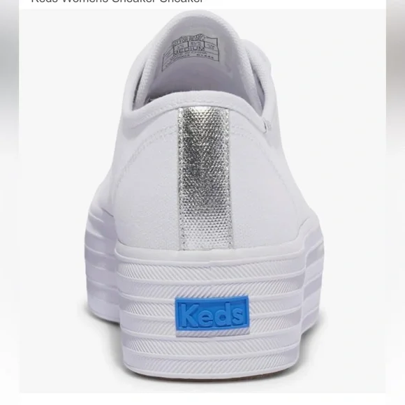 Keds Women's triple kick white Platform Sneakers - Picture 2 of 13